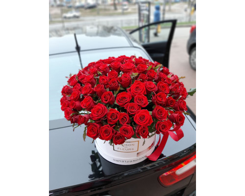 101 red rose in a box