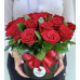 19 red roses in the box