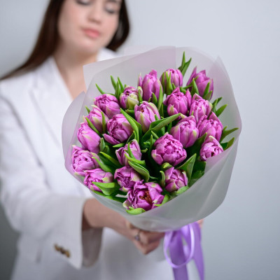 Тюльпани піоновидні лавандові