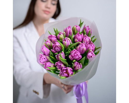 Тюльпани піоновидні лавандові