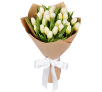 25 white tulips per pack