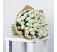 49 white tulips